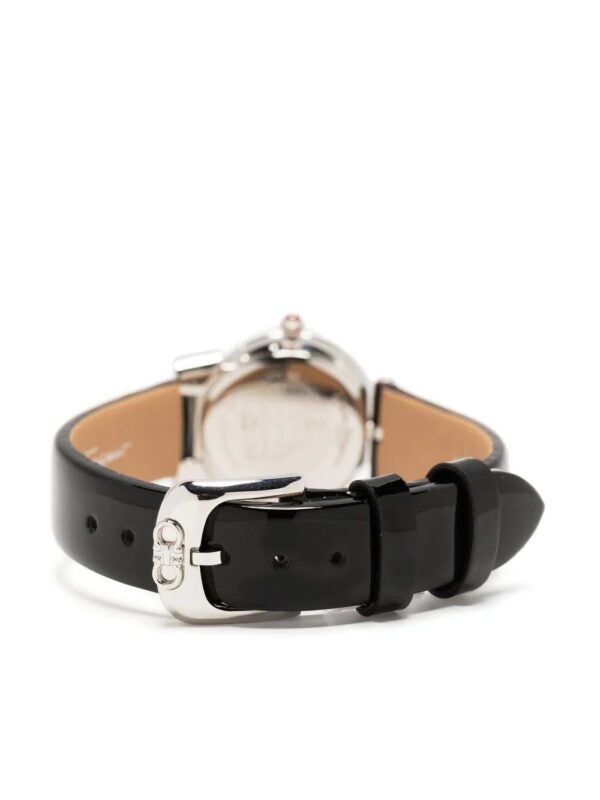 Salvatore Ferragamo Watches  Gancini round leather-strap watch - Image 4