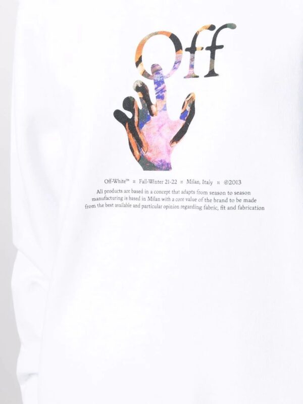 Off-White  Caravaggio Hand logo-print sweatshirt - Image 4