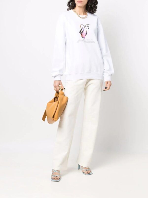 Off-White  Caravaggio Hand logo-print sweatshirt - Image 2