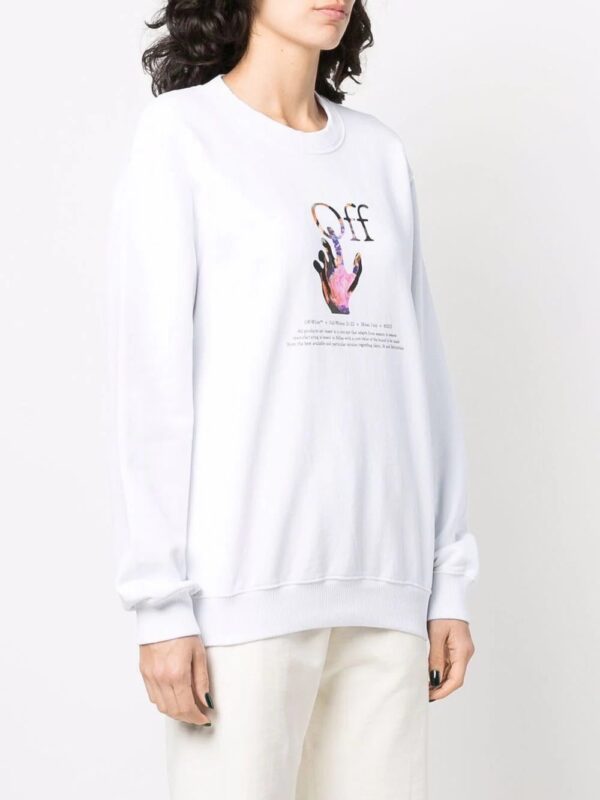 Off-White  Caravaggio Hand logo-print sweatshirt - Image 3