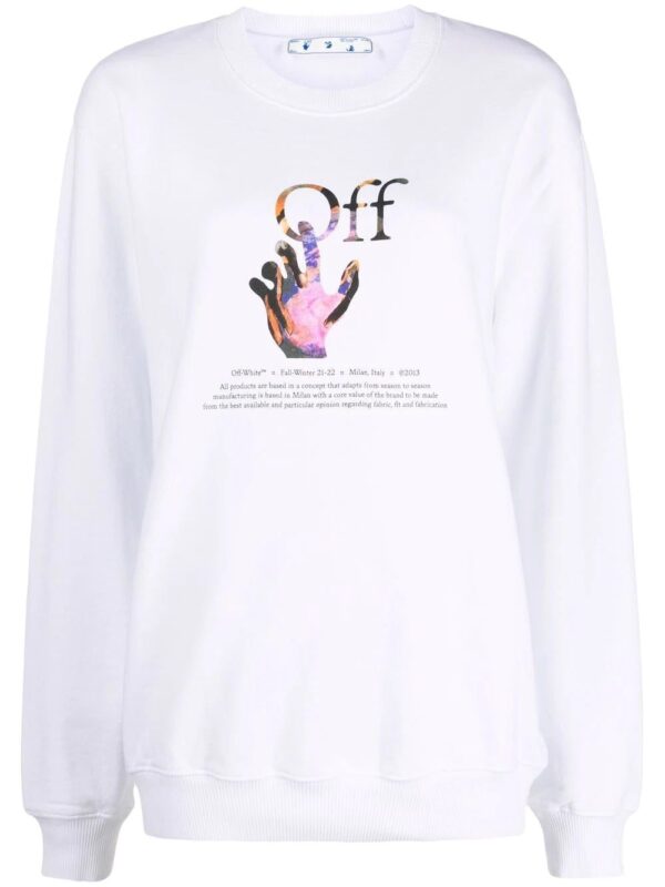 Off-White  Caravaggio Hand logo-print sweatshirt