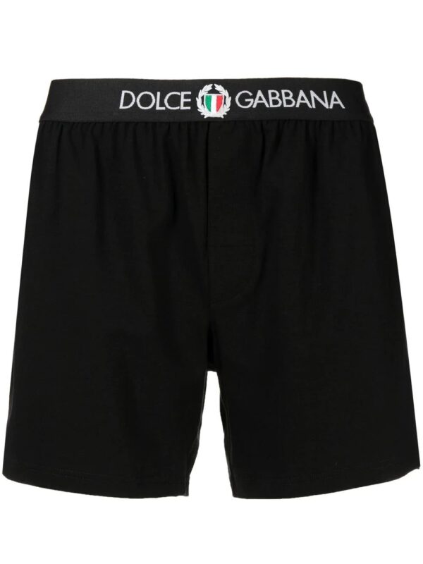 Dolce & Gabbana  coat-of-arms logo-trim boxer shorts