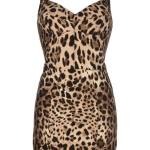 Dolce & Gabbana leopard-print corset minidress