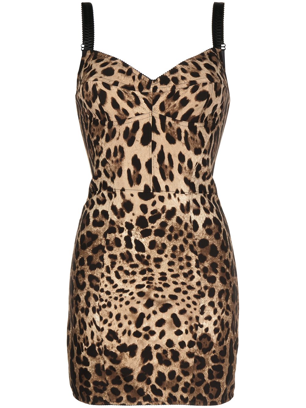 Dolce & Gabbana leopard-print corset minidress
