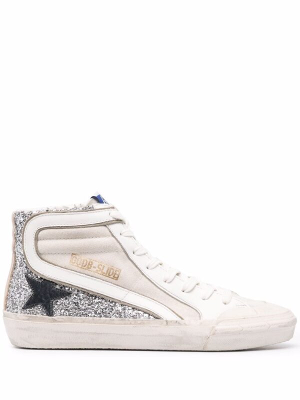Golden Goose star-patch lace-up sneakers