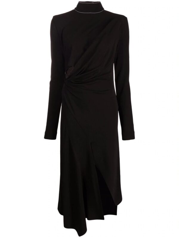 Off-White  cut-out flared midi dress