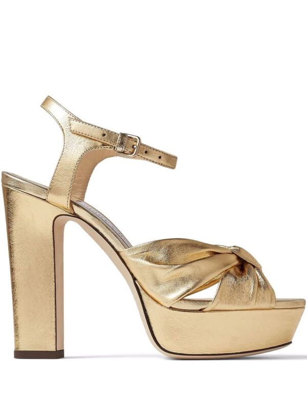 Jimmy choo  Heloise metallic-effect 120mm sandals