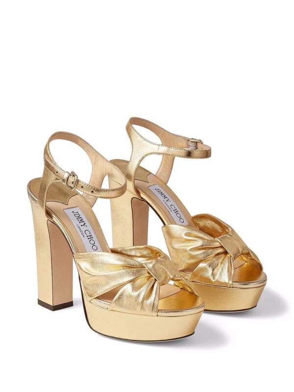 Jimmy Choo  Heloise metallic-effect 120mm sandals - Image 2
