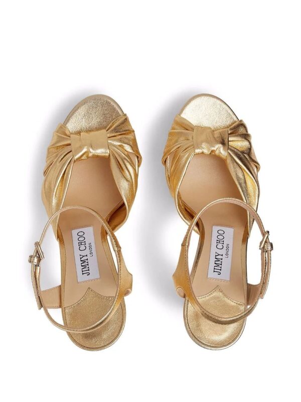 Jimmy Choo  Heloise metallic-effect 120mm sandals - Image 3