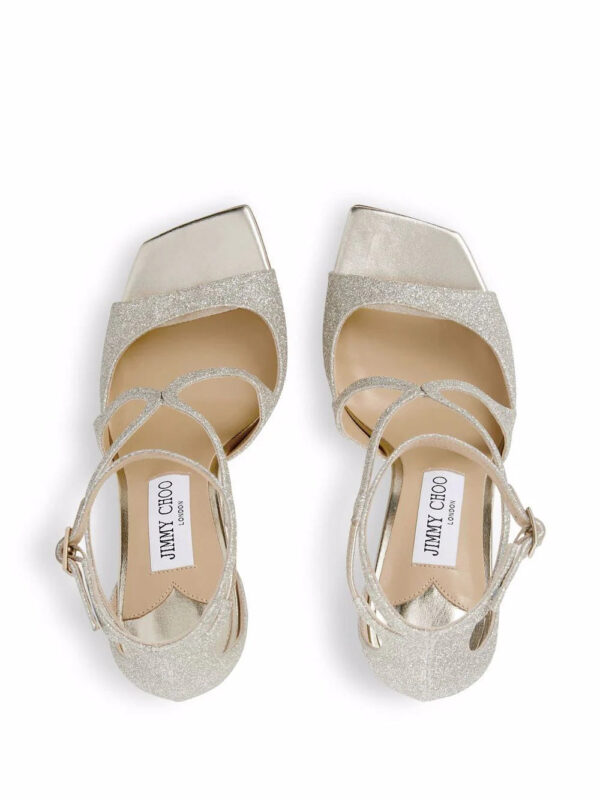 Jimmy Choo  Azia 95mm glitter sandals - Image 4