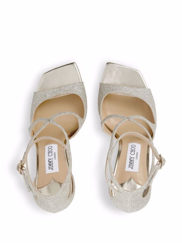 Jimmy Choo  Azia 95mm glitter sandals - Image 4