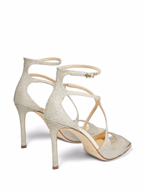 Jimmy Choo  Azia 95mm glitter sandals - Image 3