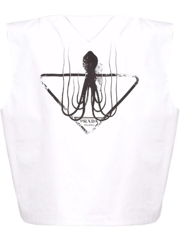 Prada  graphic-print sleeveless shirt