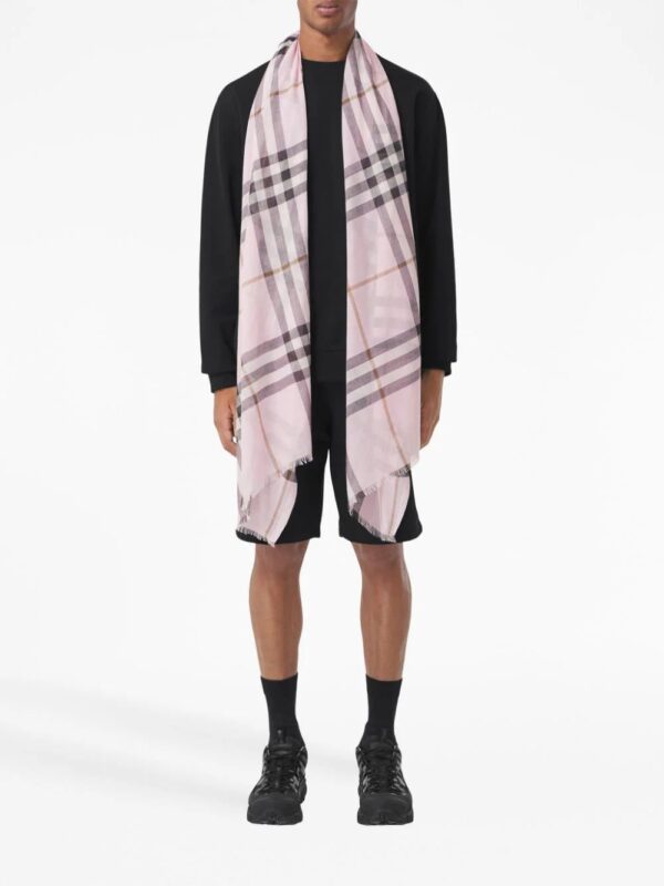 Burberry  lightweight check wool scarf - Image 2