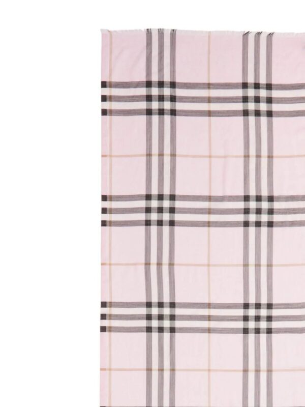 Burberry  lightweight check wool scarf - Image 4