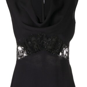 Versace  lace-panelled sleeveless top