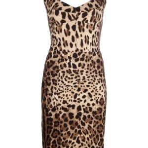 Dolce & Gabbana  leopard-print sleeveless dress