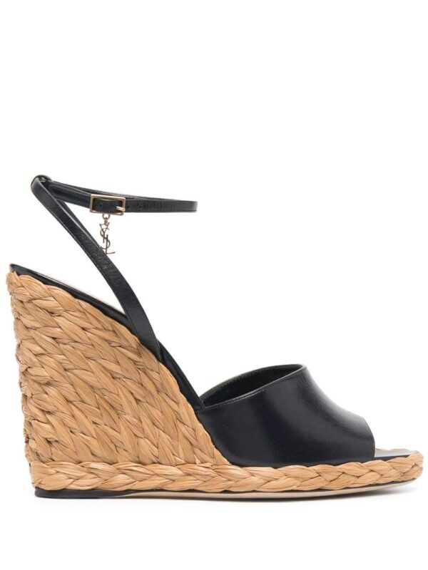 Saint Laurent Paloma braided wedge heel sandals