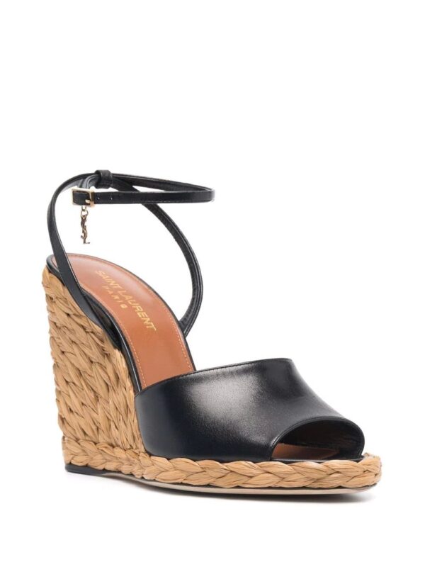 Saint Laurent Paloma braided wedge heel sandals - Image 2