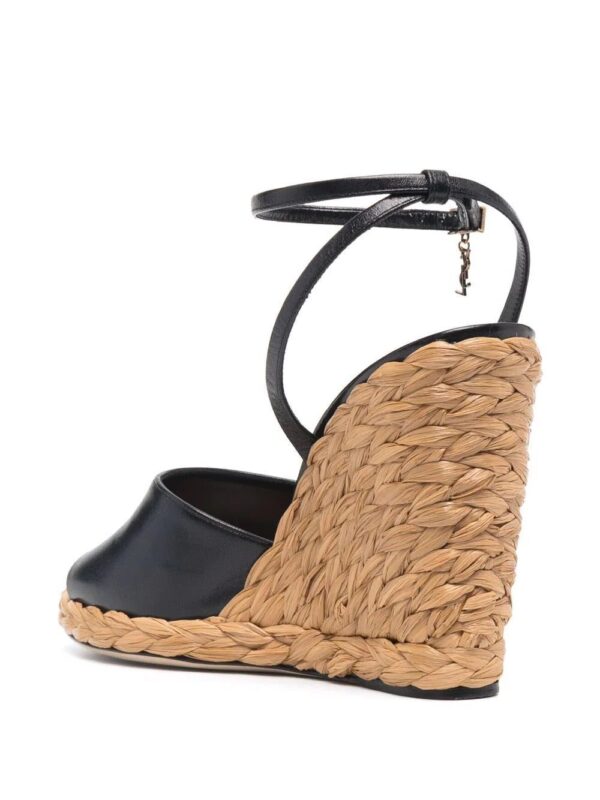 Saint Laurent Paloma braided wedge heel sandals - Image 3