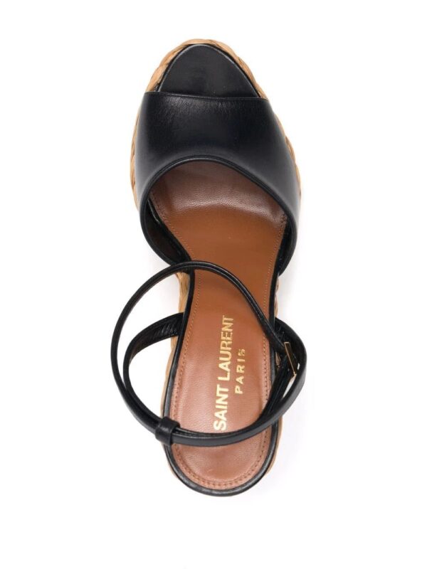 Saint Laurent Paloma braided wedge heel sandals - Image 4