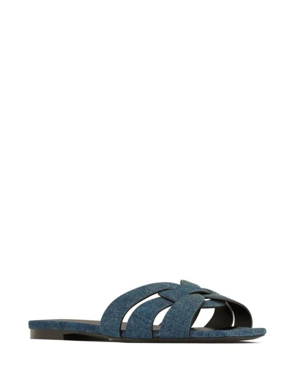 Saint Laurent slip-on denim sandals - Image 2