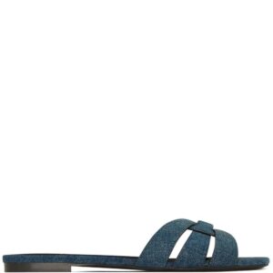 Saint Laurent slip-on denim sandals
