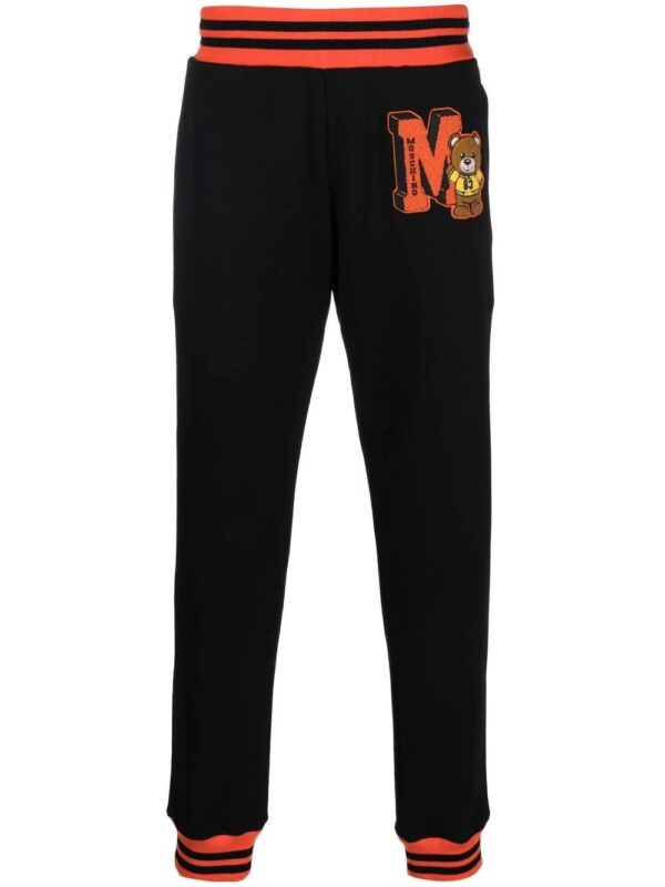 Moschino  flocked bear logo trackpants