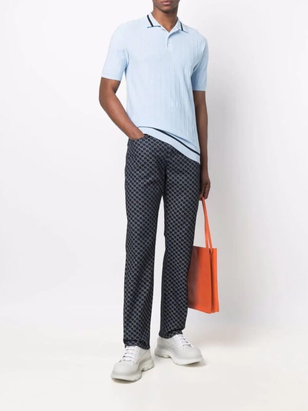 Karl Lagerfeld stripe-trim polo shirt - Image 2