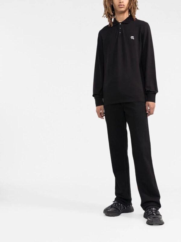 Karl Lagerfeld Ikonik Karl long-sleeved polo shirt - Image 2