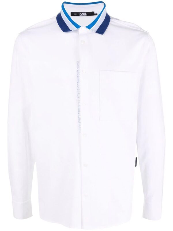 Karl Lagerfeld  stripe-knit jersey shirt