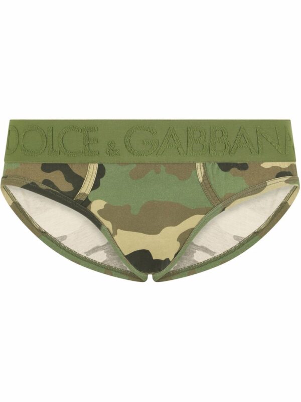 Dolce & Gabbana  logo-waistband camouflage briefs