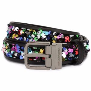 Dolce & gabbana  sequin buckle belt