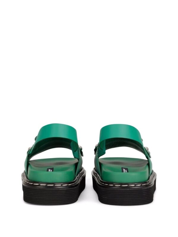 Dolce & gabbana  logo-plaque leather slingback sandals - Image 3