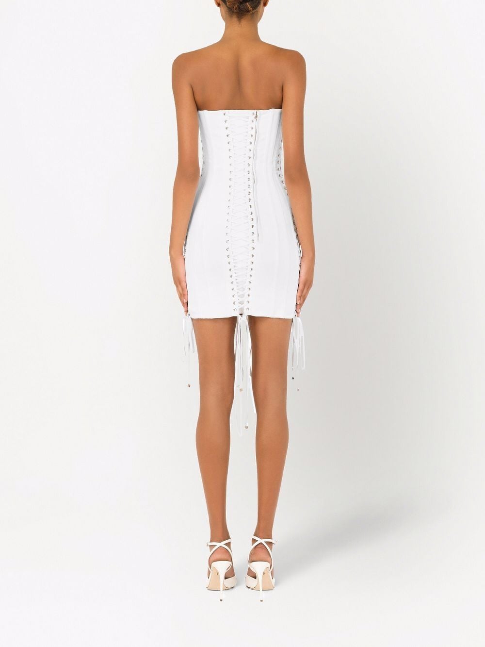 Dolce & Gabbana lace-detail gabardine minidress - Image 4