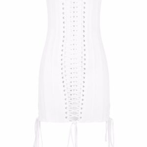 Dolce & Gabbana lace-detail gabardine minidress