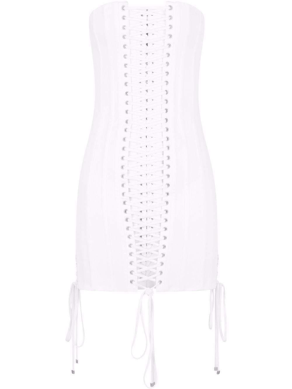 Dolce & Gabbana lace-detail gabardine minidress