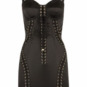 Dolce & Gabbana lace-up satin minidress