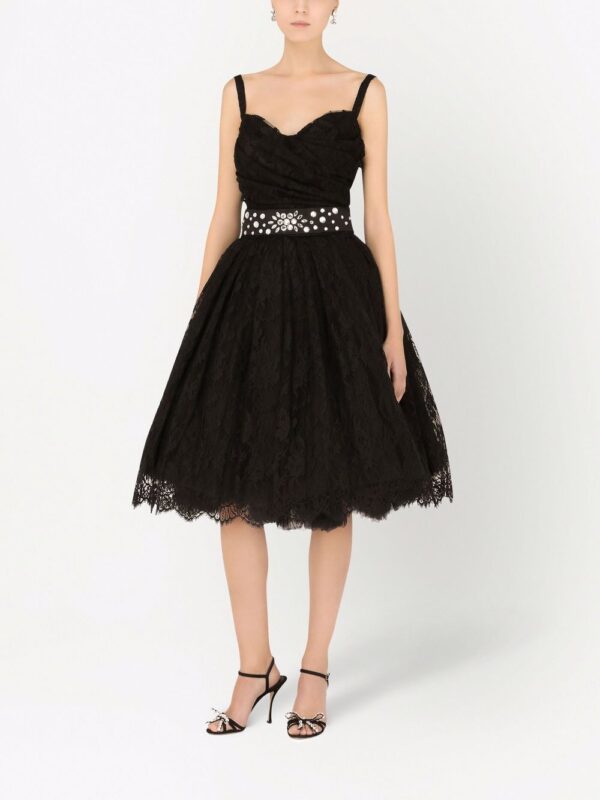 Dolce & Gabbana sweetheart-neck chantilly-lace minidress - Image 3