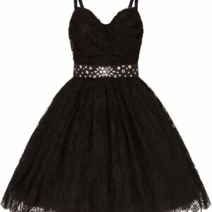 Dolce & Gabbana sweetheart-neck chantilly-lace minidress