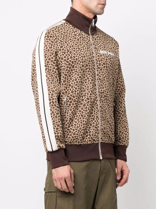 Palm Angels  leopard jacquard zipped jacket - Image 3
