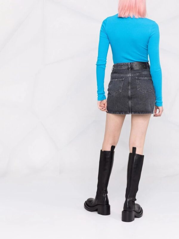 Off-White  logo-print denim skirt - Image 4