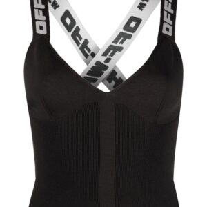 Off-White logo-strap vest top