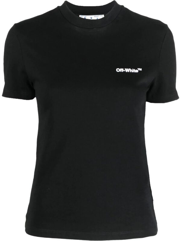 Off-White  Helvetica logo-print T-shirt
