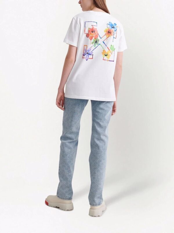 Off-White  Floral-Arrows cotton T-shirt - Image 4