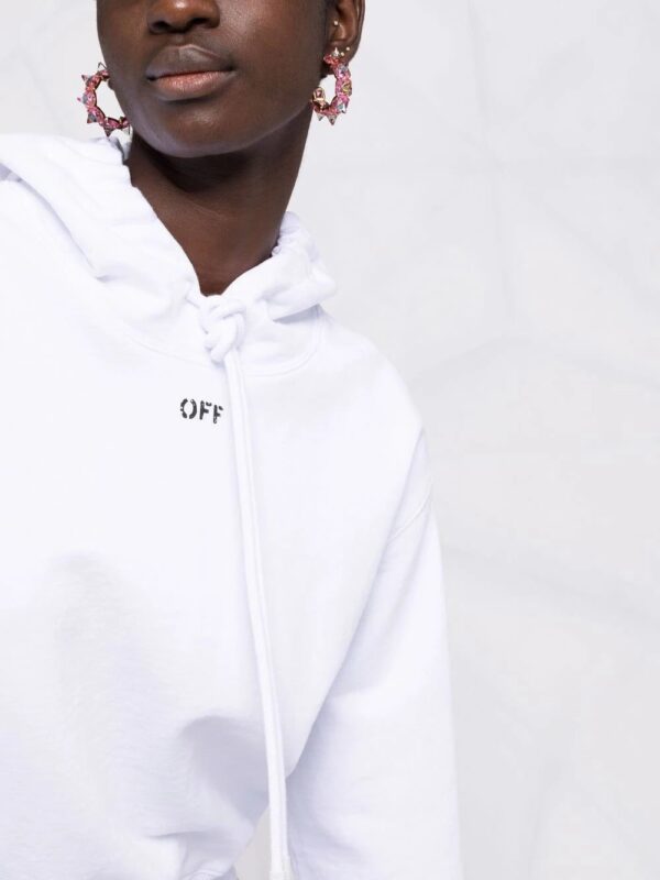 Off-White  Off-stamp cropped hoodie - Image 3