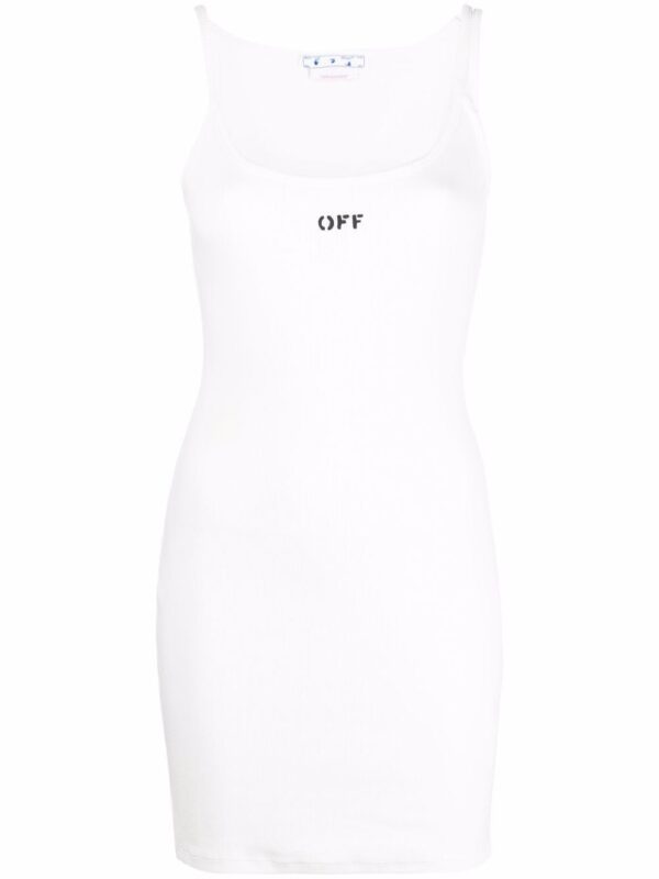 Off-White Off-Stamp ribbed dress