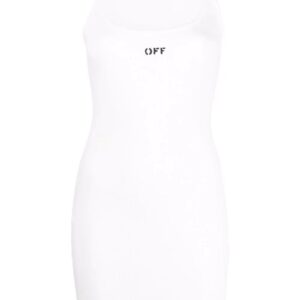 Off-White  Off-Stamp ribbed dress