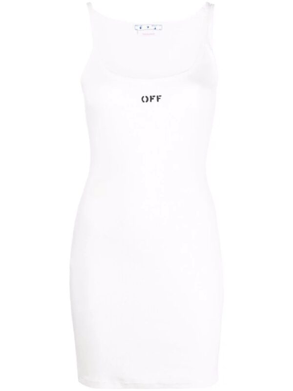 Off-White  Off-Stamp ribbed dress