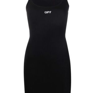Off-White  Off-Stamp ribbed dress